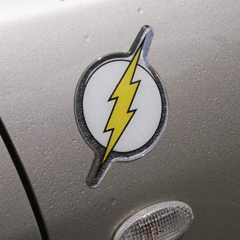 Fan Emblems DC Comics Heroes and Villains Domed Chrome Decal - Classic Logos (Classic Flash Logo) - Image 4
