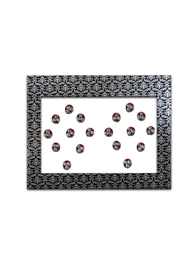 Comet Busters Bindiful Stylish Maroon Round Bindi with Stones (4 mm) (BFO085) - Image 2
