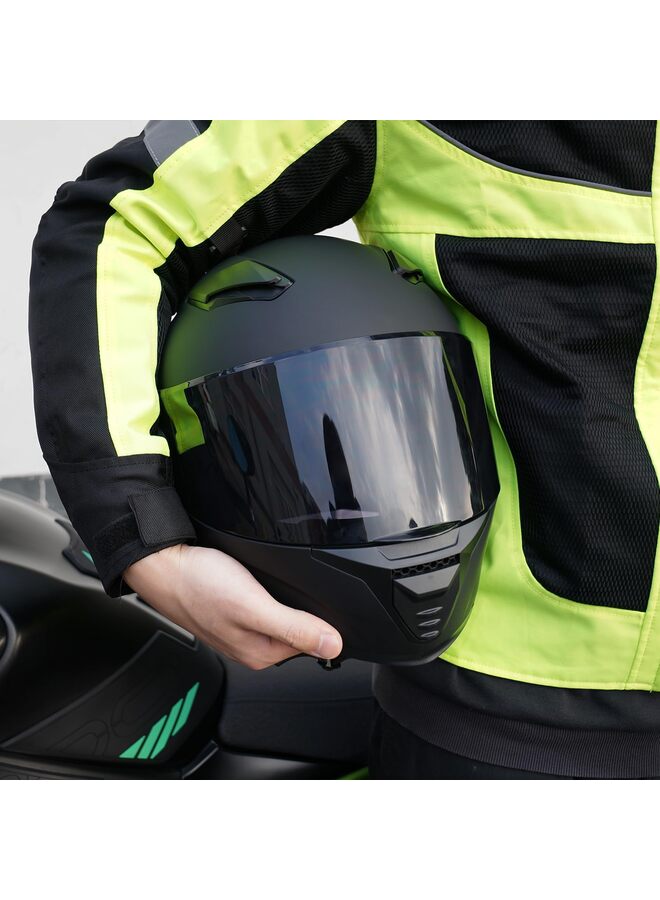 Full Face Helmet Black Motorcycle Helmet Motorcycle Motorbike Street Bike Racing Helmets for Adults WS-607 DOT Approved (with Black Visor, XL) - Image 4