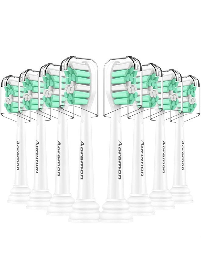 Replacement Toothbrush Heads for Philips Sonicare - Replacement Brush Heads Compatible with Sonicare HX9023/65 and Other Sonicare Snap-on Electric Toothbrush（White)