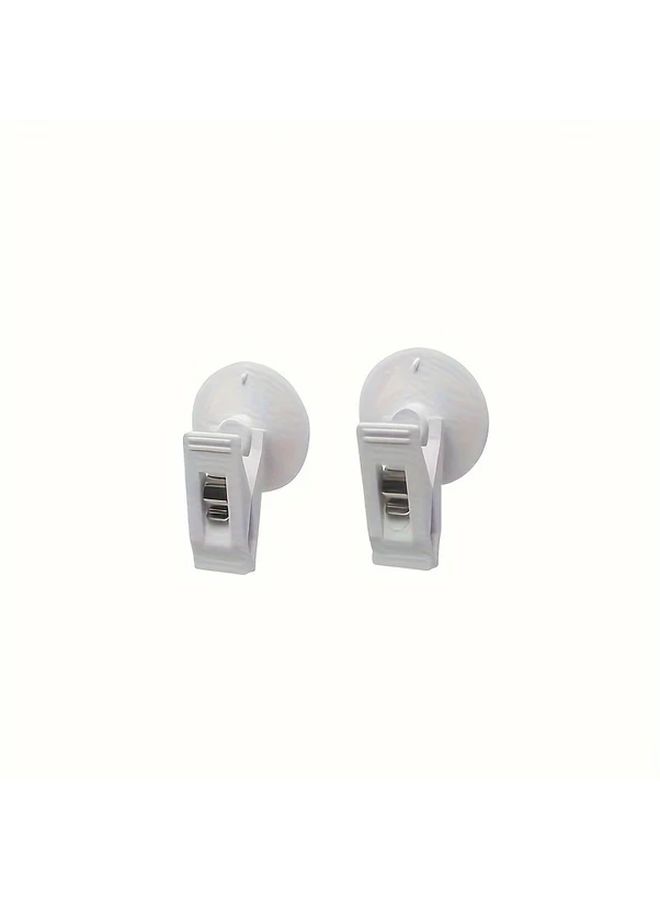 Black 2pcs Multi Functional Suction Cup Clips Glasses Card Holder For Car - Image 4