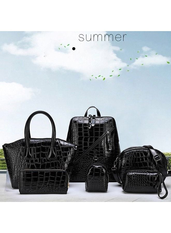6 Piece Crocodile Pattern Composite Bag Set  - Image 3