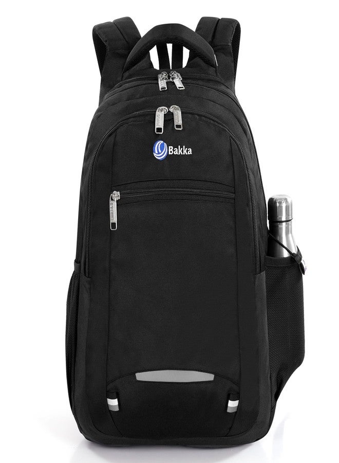 Bakka Heavy Duty Large Travel Cum Laptop Backpack BL-308 Black|Waterproof with 15.6 Inch Laptop Compartment & Bottle Pocket |Stylish, Durable & Spacious 38L |College bags for Men & Women|Multi-Pocket - Image 1