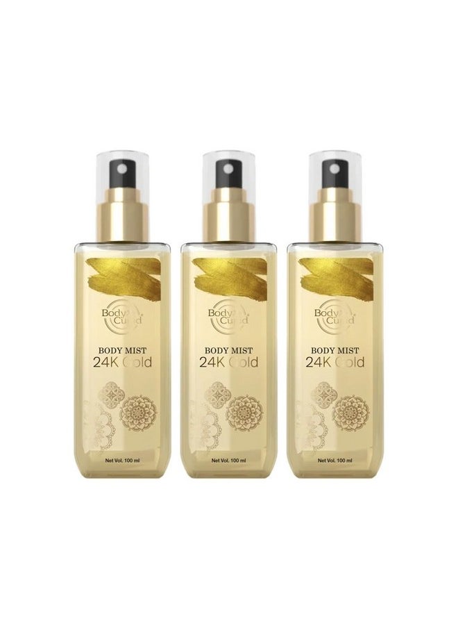BODY CUPID - 24K Gold Body Mist -100 Ml | Pack Of 3 - Image 1