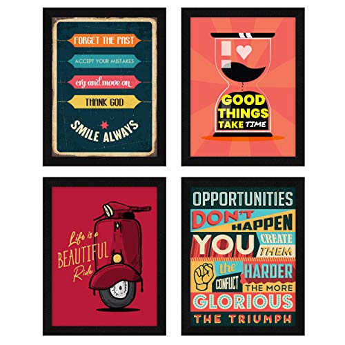 ArtX Paper Motivational Wall Frames Quotes Wall Frame Art Painting, Multicolor, Inspirational, 10X13 inches each, 20 X 26 inches, Set of 4 - Image 2