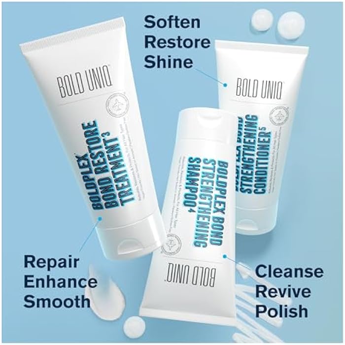 BOLD UNIQ Boldplex 3, 4 & 5 Bond Restore Hair Protein Treatment, Shampoo & Conditioner Travel Set For Dry & Damaged Hair - Hydrating Formula for Curly, Dry, Colored, Frizzy, Broken or Bleached Hair Types - Image 4