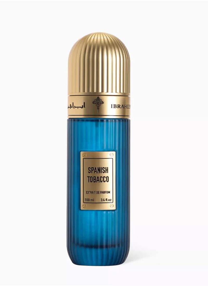 IBRAHEEM AL.QURASHI Ibrahim Al Qurashi Spanish Tobacco Extrait De Parfum – 100ml | Luxurious Unisex Fragrance | Warm & Spicy Scent with Saffron, Tonka Bean, Amber, and Spanish Tobacco  - Image 3