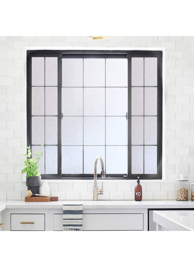BPA - Window Privacy Film, Frosted Removable Glass Covering For Bathroom, Opaque Static Cling Heat Control Door Sticker For Home Office Living Room, Non-Adhesive (23.6" X 78.7" (60 X 200 Cm)) - Image 1