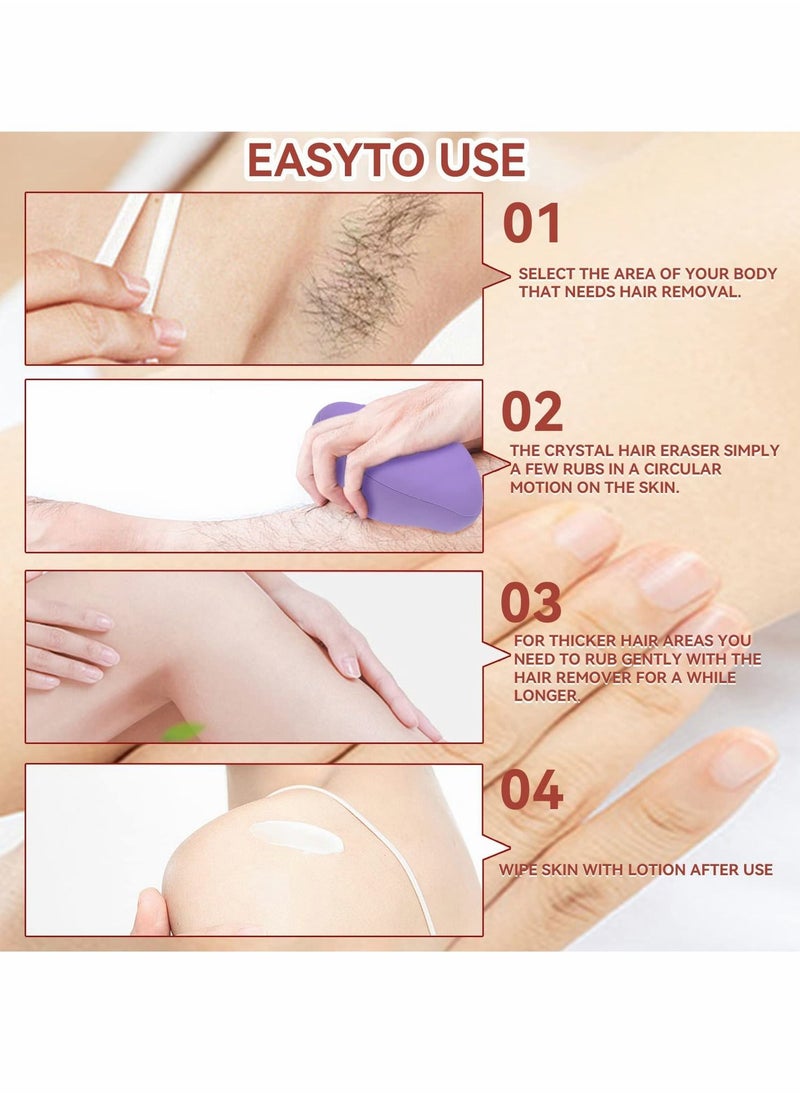 Excefore New Bleame Crystal Hair Eraser, Magic Crystal Hair Removal, Painless Hair Removal Tool for Men & Women  - Image 3
