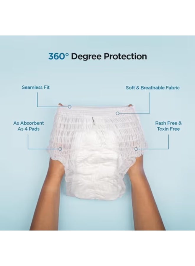 بيساف سراويل داخلية مريحة من بي سيف لفترة الدورة الشهرية | مقاس L-XL | 4 سراويل | حماية شاملة 360 درجة | حماية لمدة 12 ساعة | مقاومة للتسرب | راحة طوال الليل | خالية من الطفح الجلدي والمواد السامة | تصميم سلس ومريح - Image 3