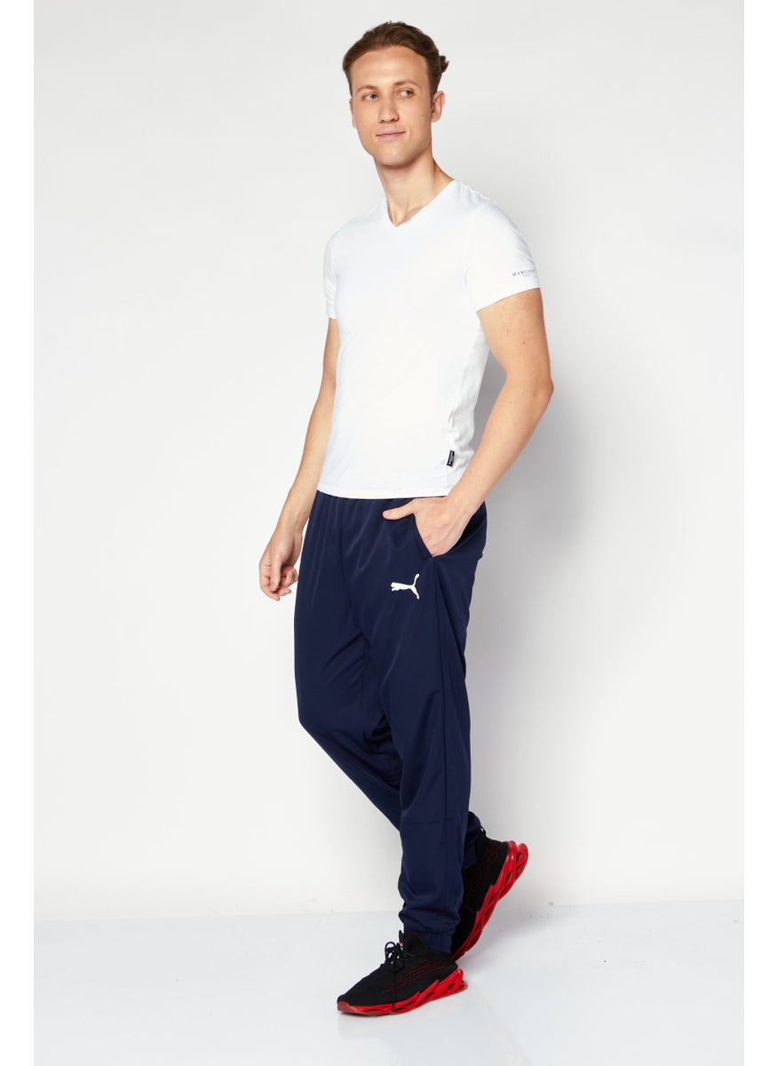 PUMA Men Sportswear Fit Drawstring Training Track Pants, Navy Blue  - Image 4