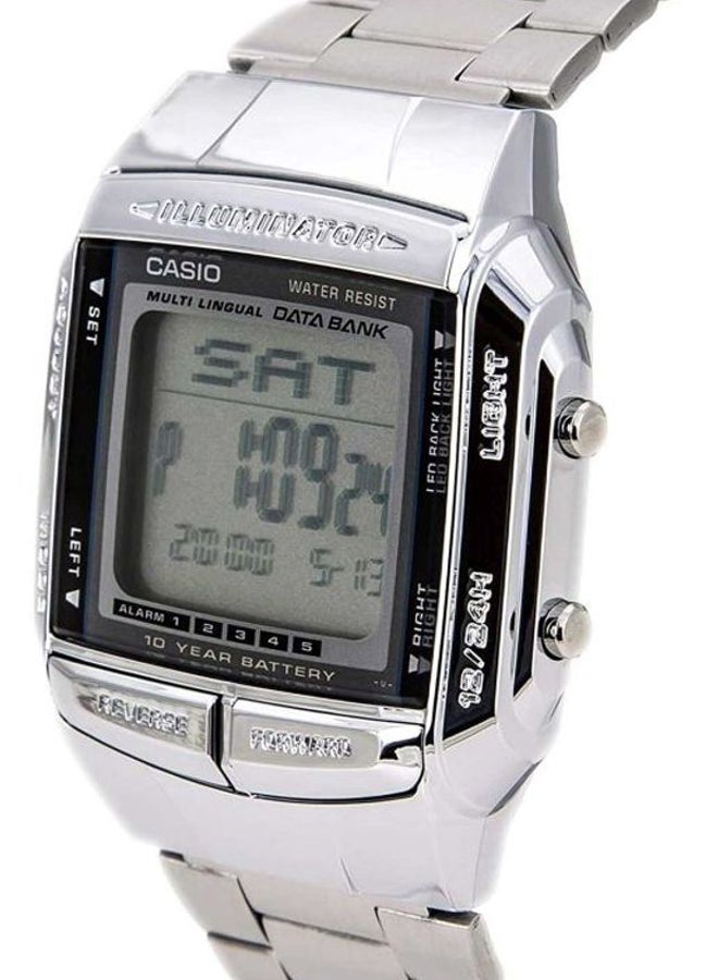 CASIO Men Stainless Steel Digital Watch DB-360-1A - 43 mm - Silver - Image 4