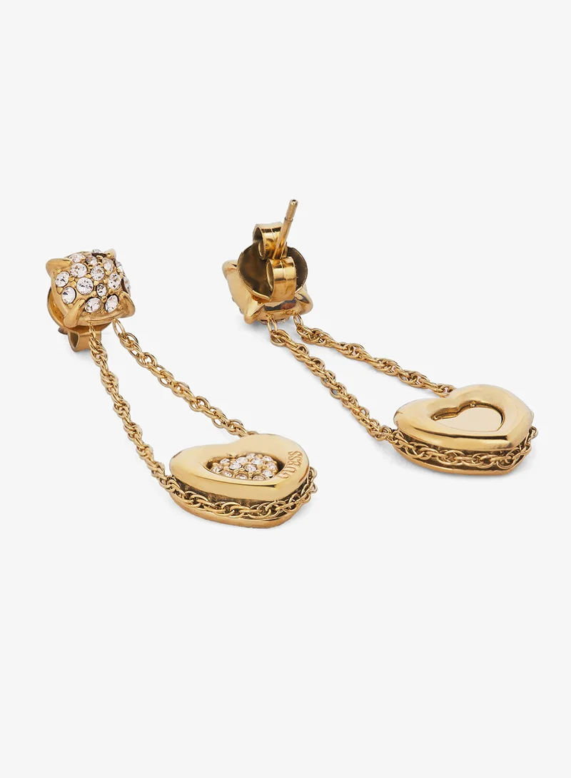 GUESS Heart Pave Pendant Necklace