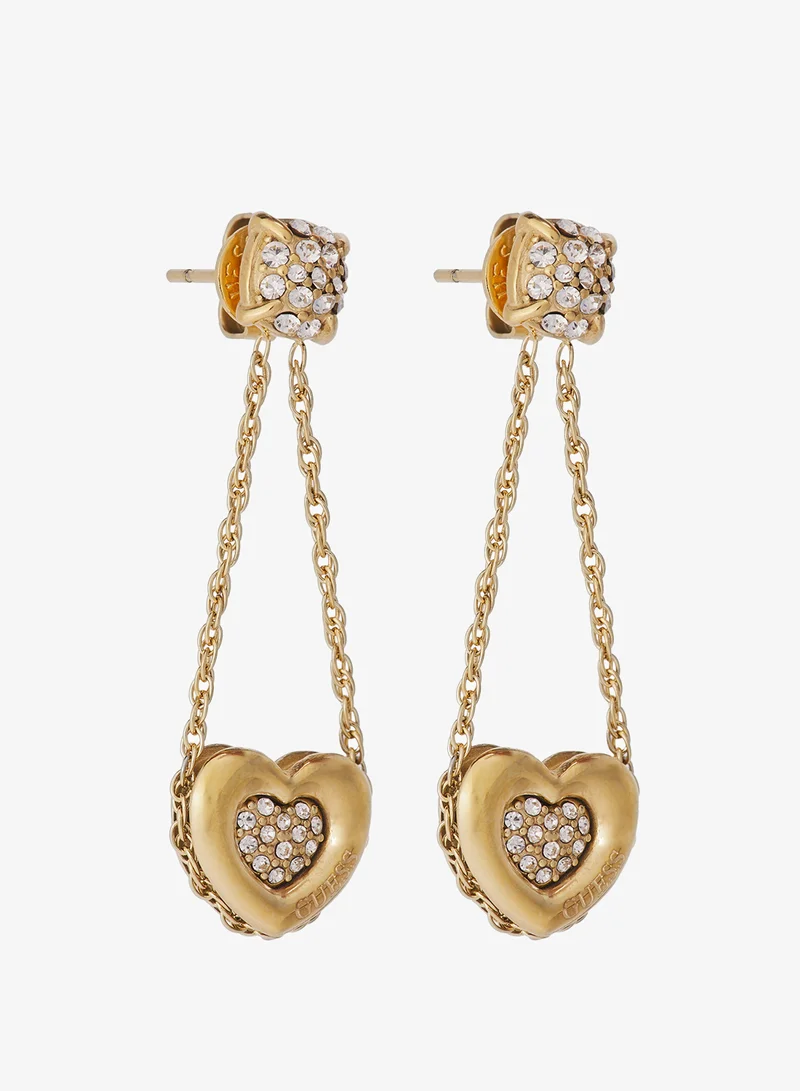 GUESS Heart Pave Pendant Necklace