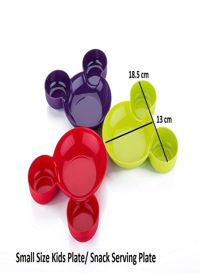 ImegaZ Unbreakable Children's Plastic Mickey Minnie Shaped Serving Food Bowl, Mickey Mouse Bowl, Fruit Plate, Baby Cartoon Bowl Plate, Children Tableware (Multicolor) (5) - Image 2