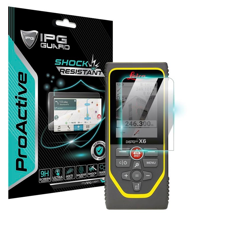IPG ProActive Made for LEICA Disto X6 Display 9H Hardness Screen Protector (2 Units) Nano Ceramic Film Ultra Responsive High Clarity Smudge & Shock Proof for DistoX6 - Image 3