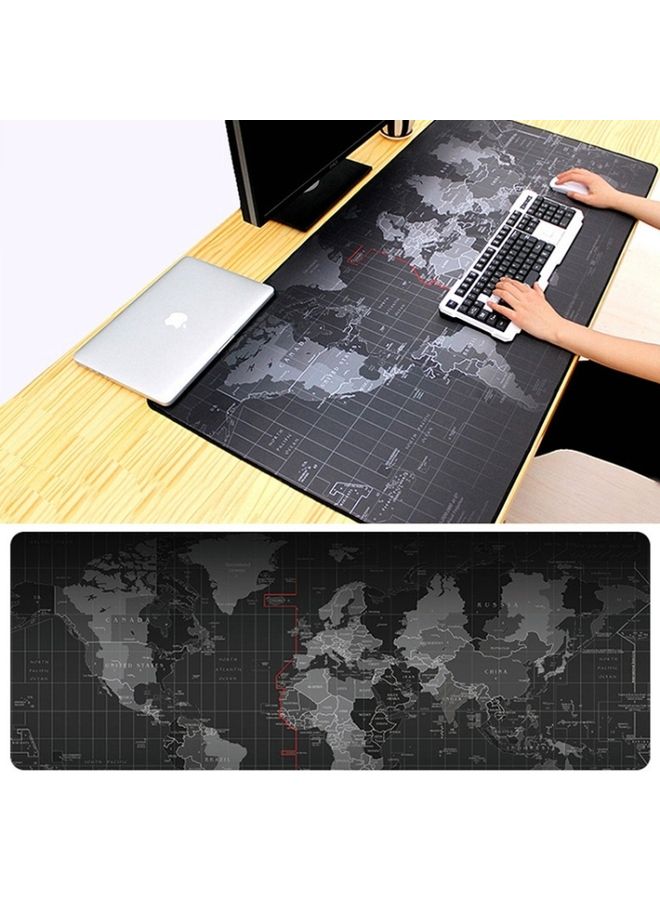 BURAQ Extended Large Anti-Slip World Map Pattern Soft Rubber Smooth Cloth Surface Game Mouse Pad Keyboard Mat, Size: 80 x 30cm  - Image 1