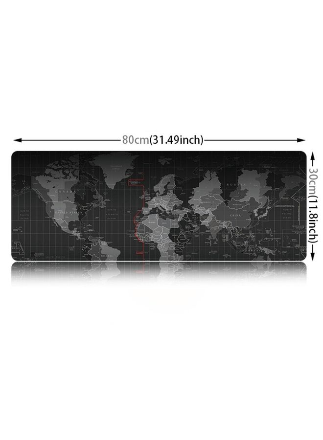 BURAQ Extended Large Anti-Slip World Map Pattern Soft Rubber Smooth Cloth Surface Game Mouse Pad Keyboard Mat, Size: 80 x 30cm  - Image 3