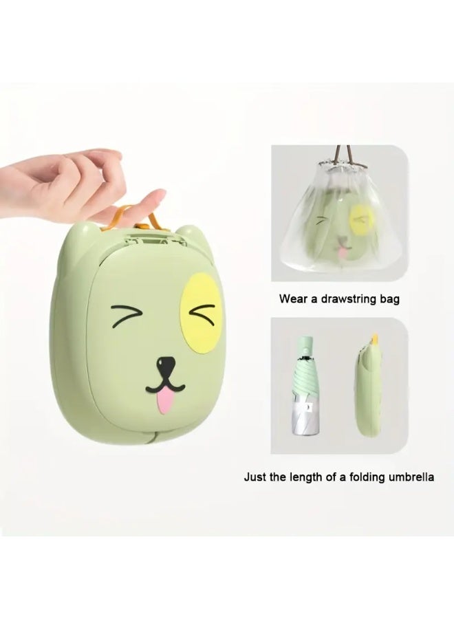 Bukela Cat Design Portable Travel Potty for Toddler, Convenient Training Toilet for Girls and Boys, Folding Toilet for Car Camping Indoor Outdoor, Pottie for Kids (Green) - Image 4