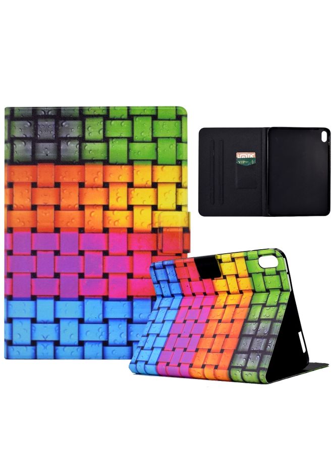HuHa Case Cover For iPad 10th Gen 10.9 2022 Coloured Drawing Smart Leather Tablet Case Braided Belt 