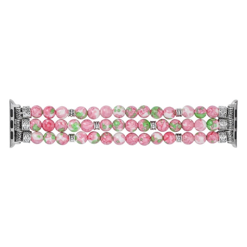 Adjustable Smartwatch Band Compatible with Apple Watch 42 44 45 49mm with Fit Replacement Strap Pink - Image 1