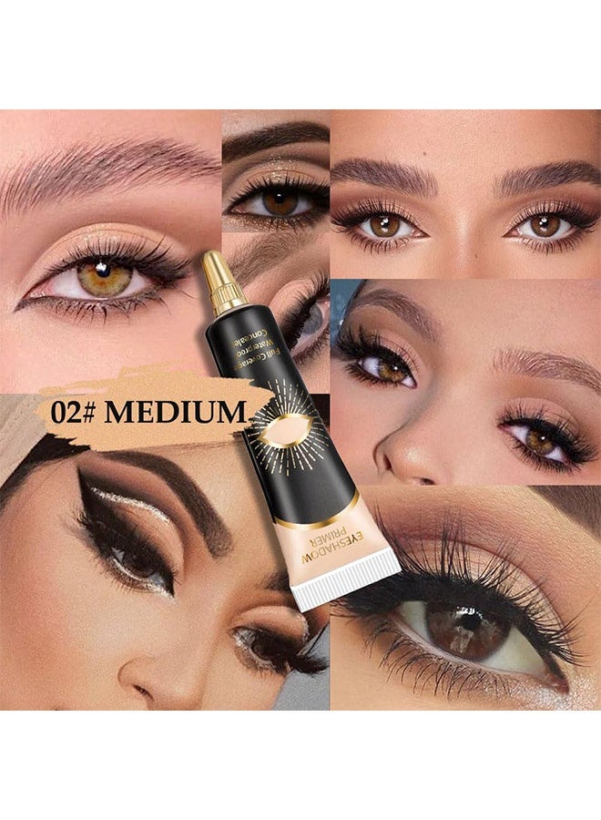Avierll Eyeshadow Primer, Eyeshadow Base Cream Base For Eyeshadow ,Concealer Eyeliner cream, Concealer Eye Base for Eyeshadow 02#MEDIUM - Image 2