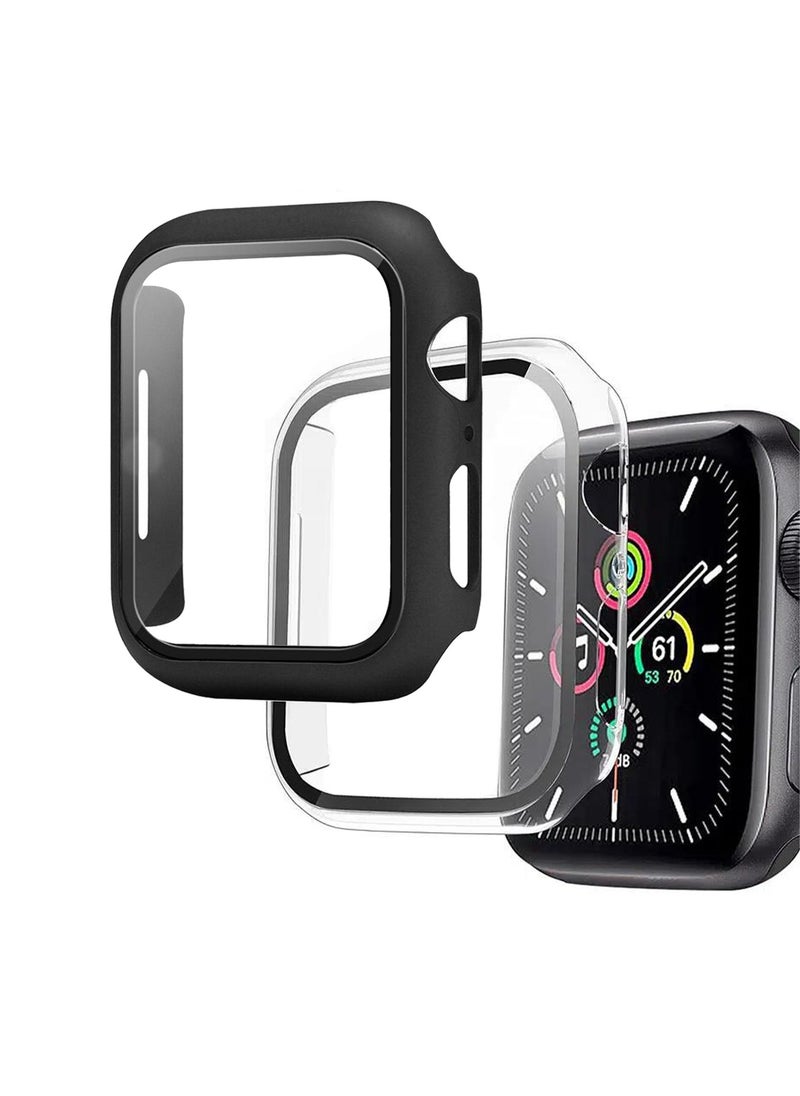 X-level 2 Pack PC Case for Apple Watch Case 41mm Series 9 8 7 with Tempered Glass Screen Protector, Full Hard Ultra-Thin Scratch Resistant Bumper Protective Cover 41MM  - Image 1