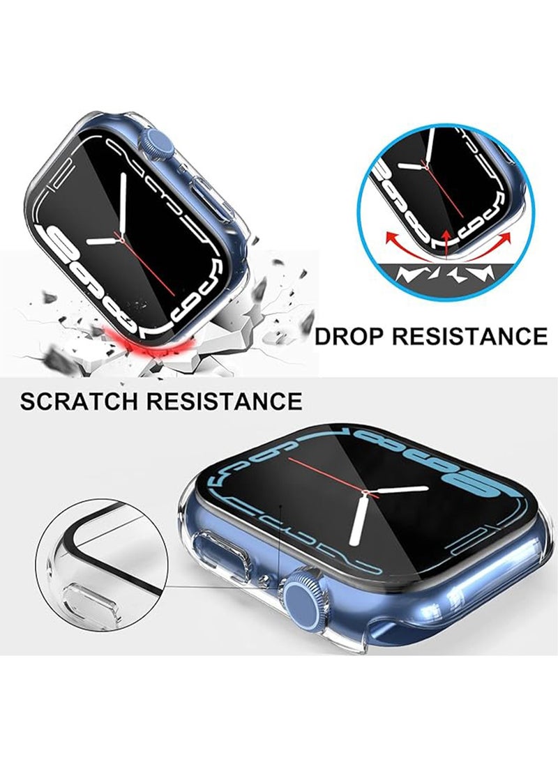 X-level 2 Pack PC Case for Apple Watch Case 41mm Series 9 8 7 with Tempered Glass Screen Protector, Full Hard Ultra-Thin Scratch Resistant Bumper Protective Cover 41MM  - Image 5