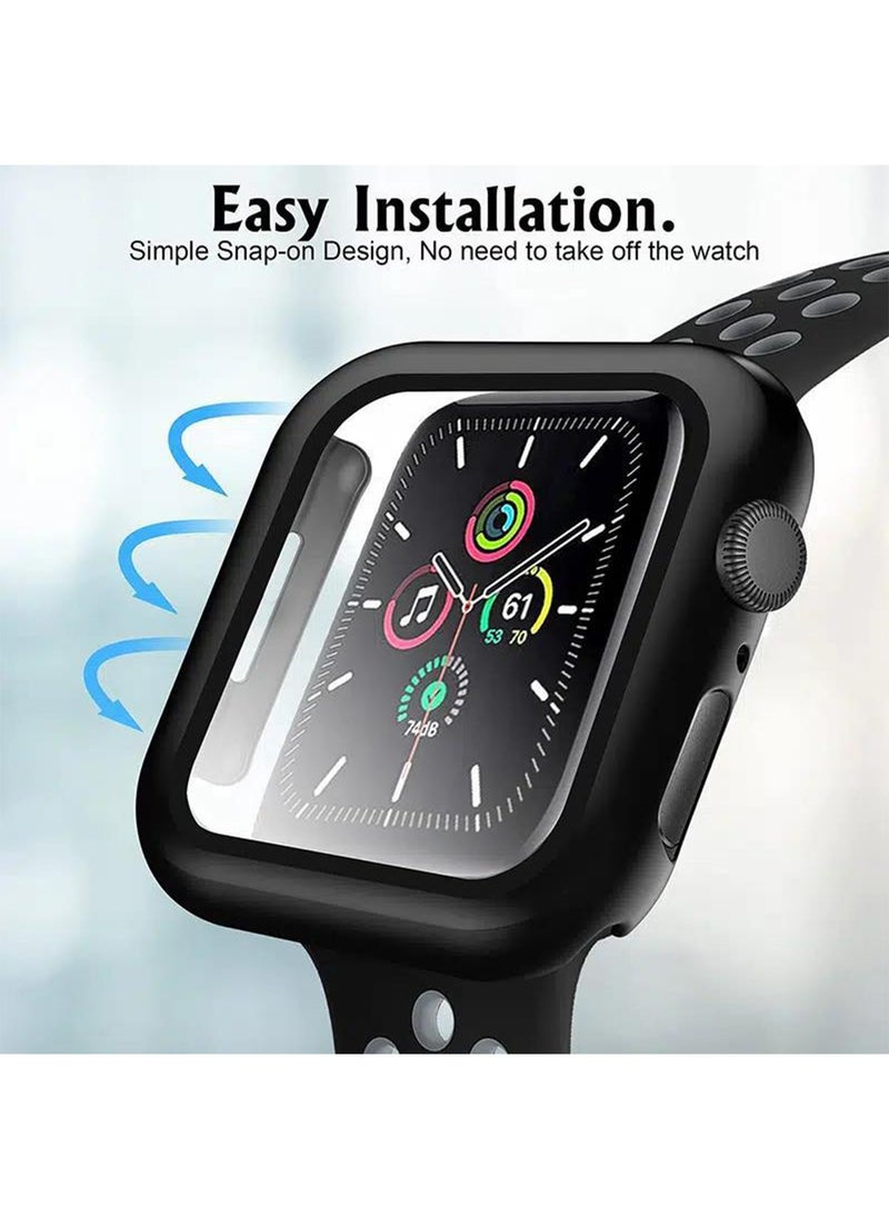 X-level 2 Pack PC Case for Apple Watch Case 41mm Series 9 8 7 with Tempered Glass Screen Protector, Full Hard Ultra-Thin Scratch Resistant Bumper Protective Cover 41MM  - Image 2