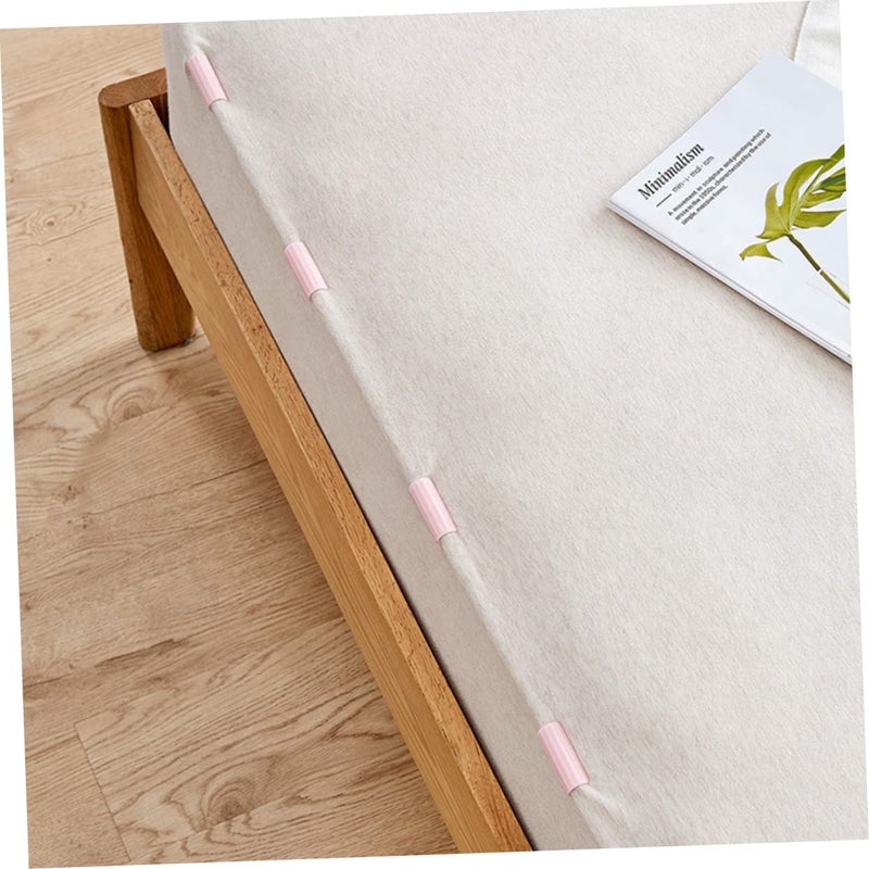 OUNONA Non Slip Bed Sheet Fasteners Mattress Pads Saver Elastic Metal Clips 12 Pieces - Image 5