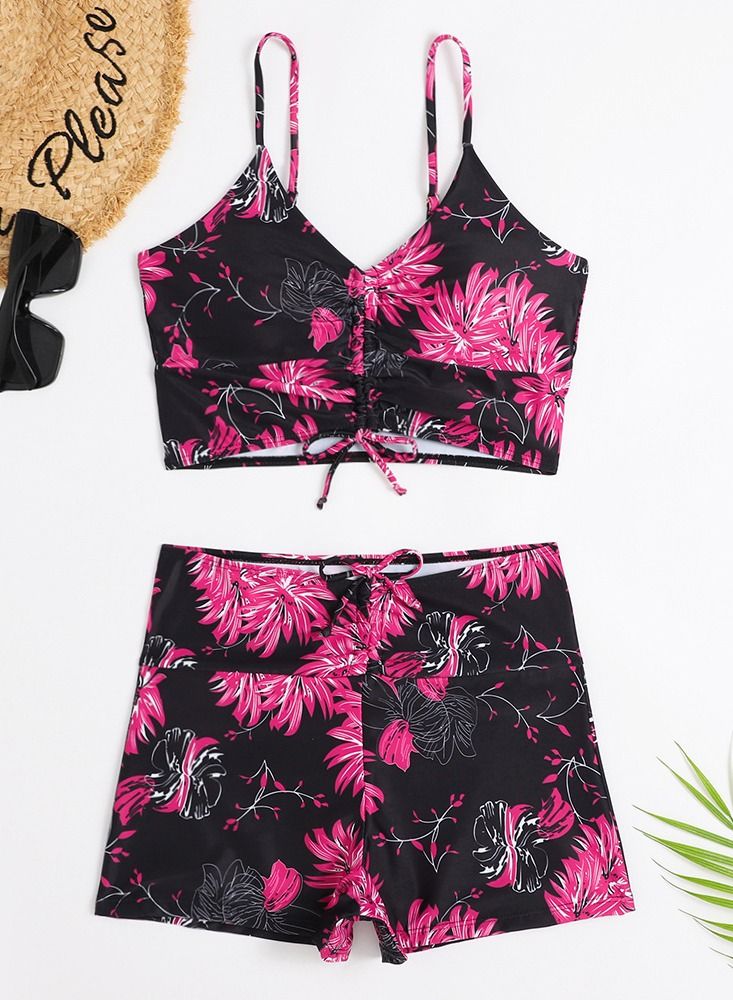 Loquat 2 Piece Boxer Swimsuit Beach Bikini 