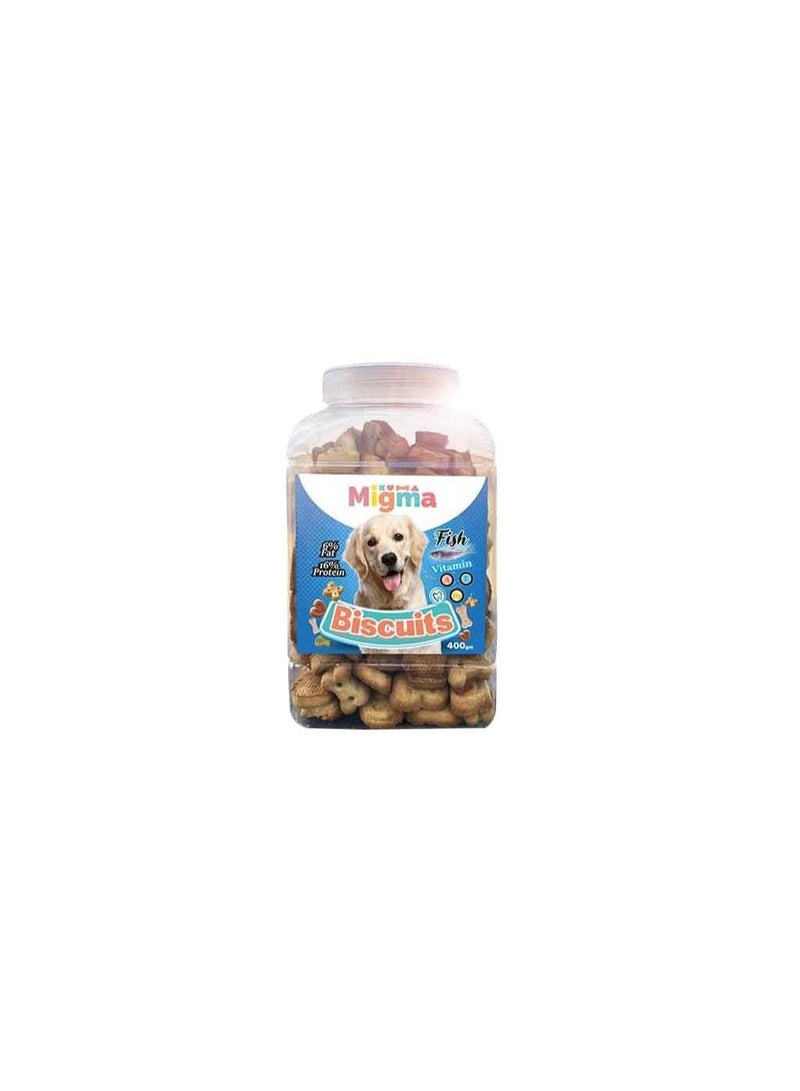 Migma Fish Shaped Biscuit Treats for Adult Dogs 400GM