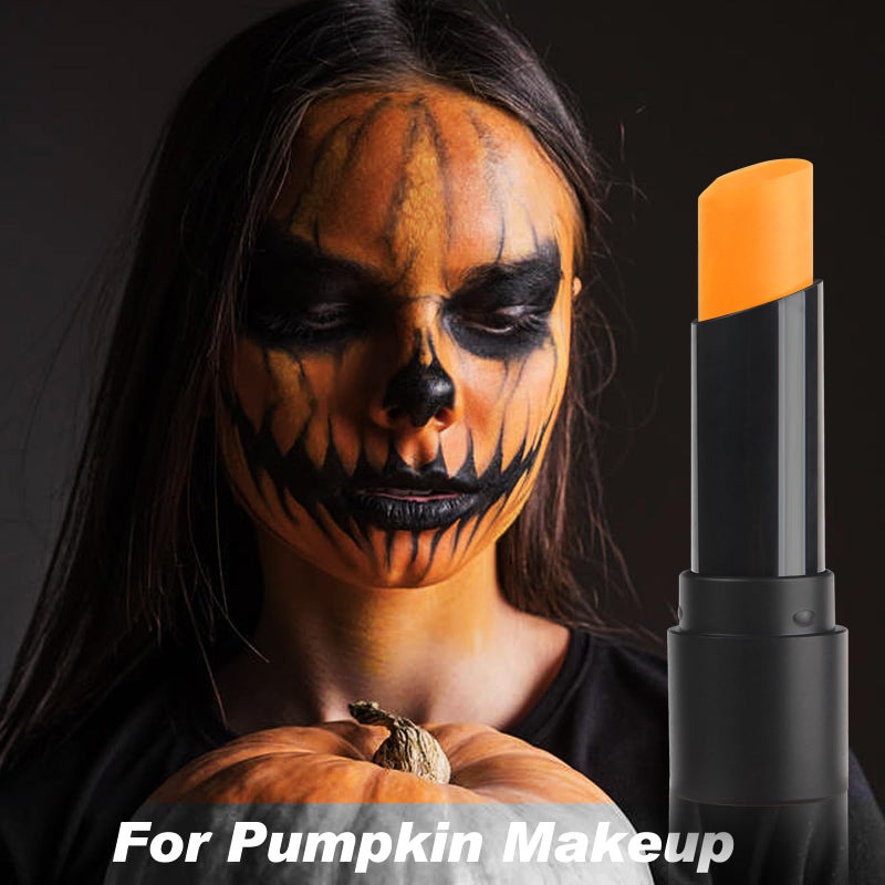 MEICOLY Orange Eye Black Stick,Waterproof Eye Black Baseball Softball Football Lacrosse,Orange Face Body Paint Stick for Halloween SFX Pumpkin Tiger Lion Cosplay Makeup - Image 5