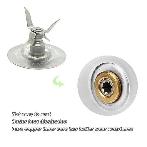 Gnicaela for Oster Blender Replacement Parts Blender Ice Crusher Blade with Jar Base Cap and Two Rubber O Ring Sealing Ring Gasket, Compatible with Oster Osterizer Blenders Accessories - Image 4