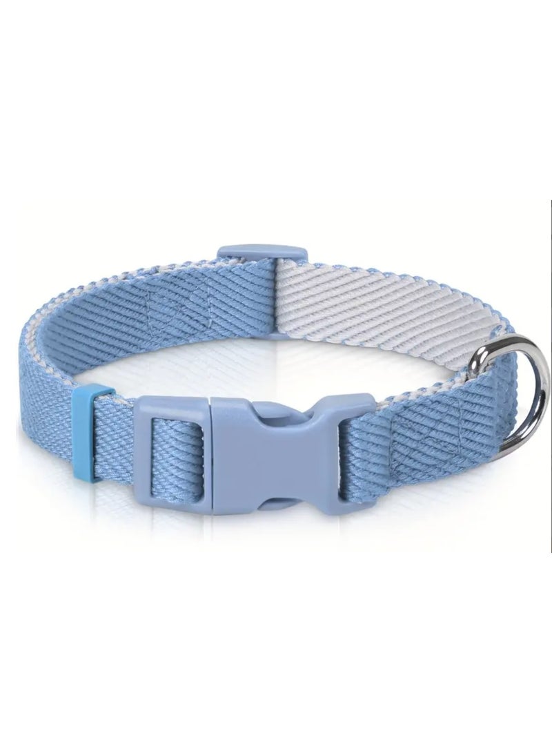 pawfect world Blue Soft Cotton Dog Collar - Image 1