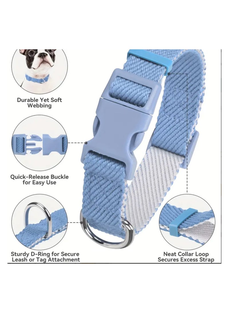 pawfect world Blue Soft Cotton Dog Collar - Image 2