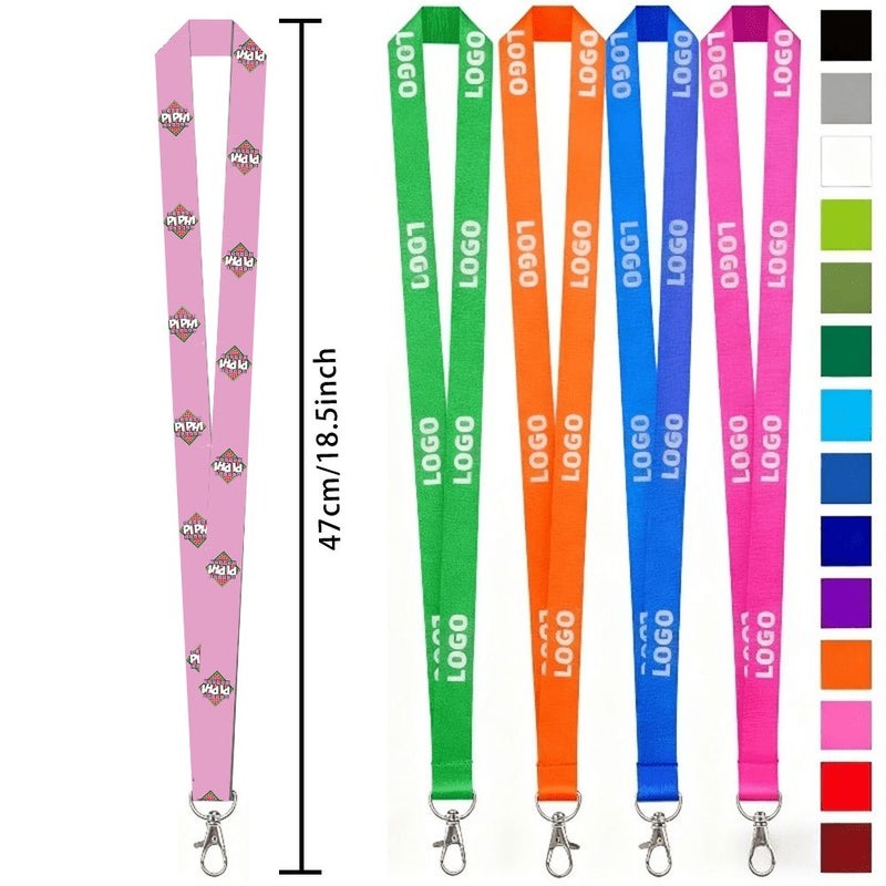 30 Pcs Black Custom Sports Badge Lanyard With Personalized Name Logo Text Design Heavy Duty Color Coded For Office School Group Activities - Image 4