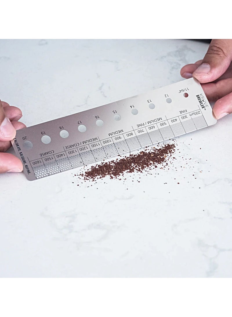 Kruve Brewler Grind Measuring Tool, Grade Green Coffee Beans, Stainless Steel - 15cm - Image 3