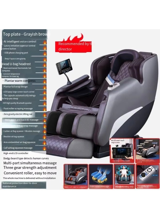 اكس برو 5 كرسي التدليك الإلكتروني الفاخر متعدد الوظائف، أريكة كبسولة الفضاء، جهاز تدليك كامل الجسم، النسخة الصينية، مسار SL، وسائد هوائية، تدفئة، شاشة تعمل باللمس، وتدليك القدمين - Image 2