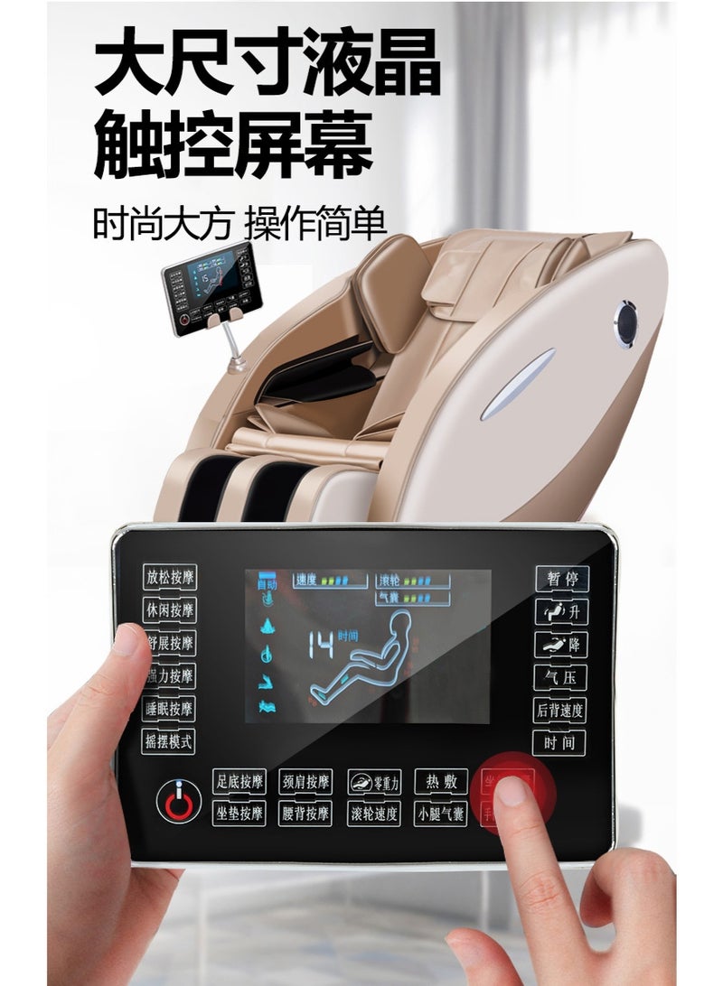 اكس برو 5 كرسي التدليك الإلكتروني الفاخر متعدد الوظائف، أريكة كبسولة الفضاء، جهاز تدليك كامل الجسم، النسخة الصينية، مسار SL، وسائد هوائية، تدفئة، شاشة تعمل باللمس، وتدليك القدمين - Image 5