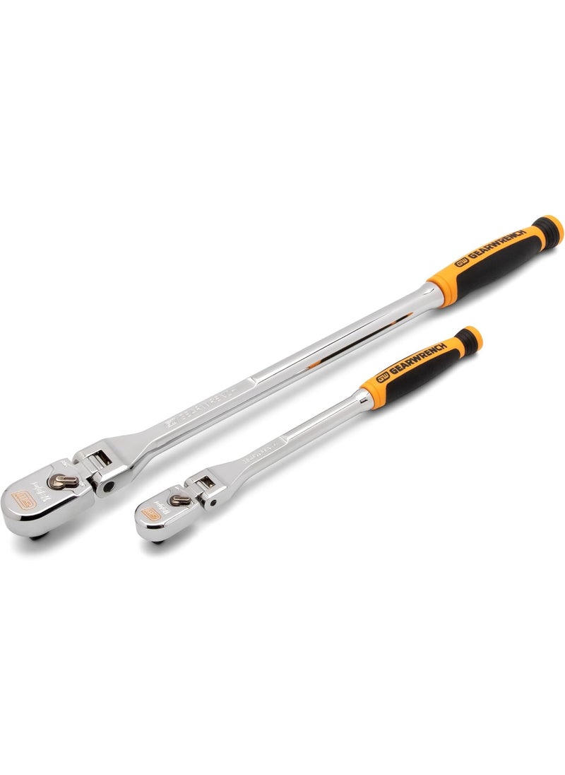 GearWrench GEARWRENCH 2 Piece 14 and 38 Drive 120XP Dual Material Flex Handle Teardrop Ratchet Set  81204XP  - Image 2