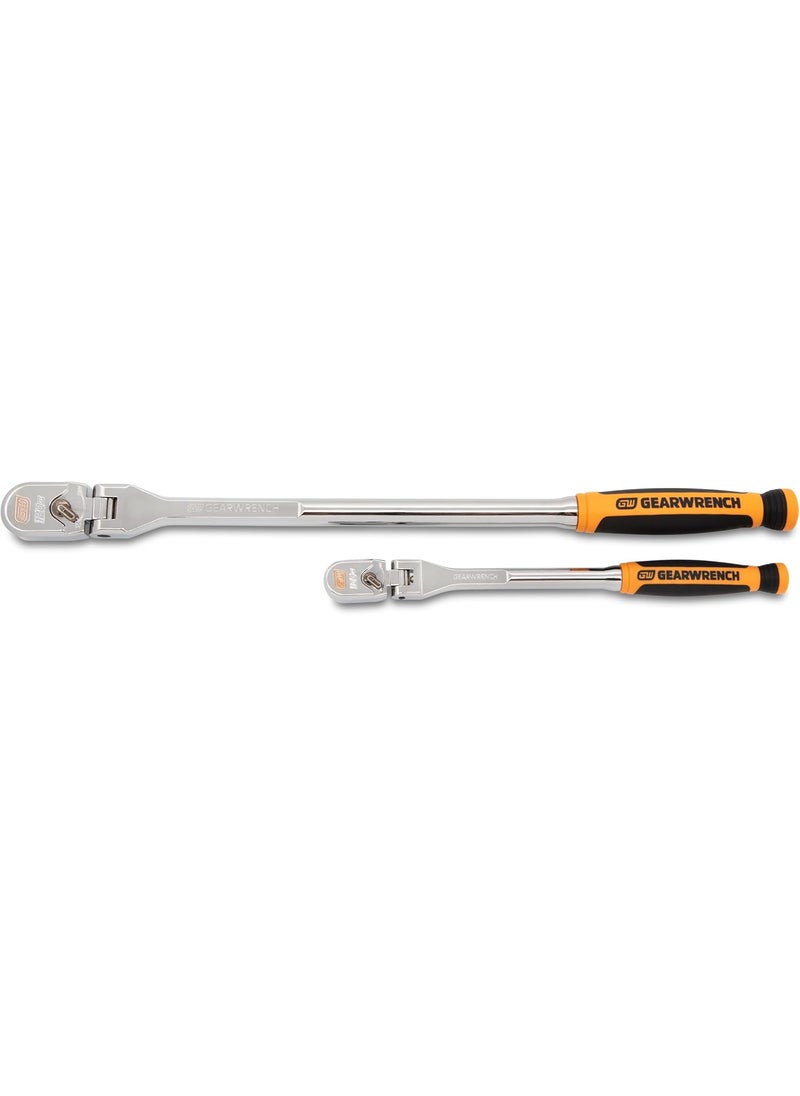 GearWrench GEARWRENCH 2 Piece 14 and 38 Drive 120XP Dual Material Flex Handle Teardrop Ratchet Set  81204XP  - Image 1