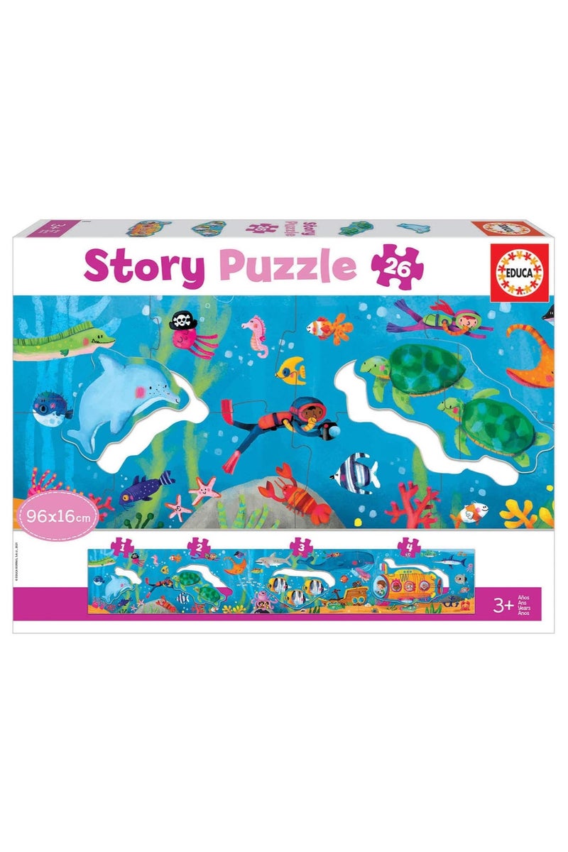 Educa Underwater World Story Jigsaw Puzzle - 26 Piece for Age 3+ - Image 1