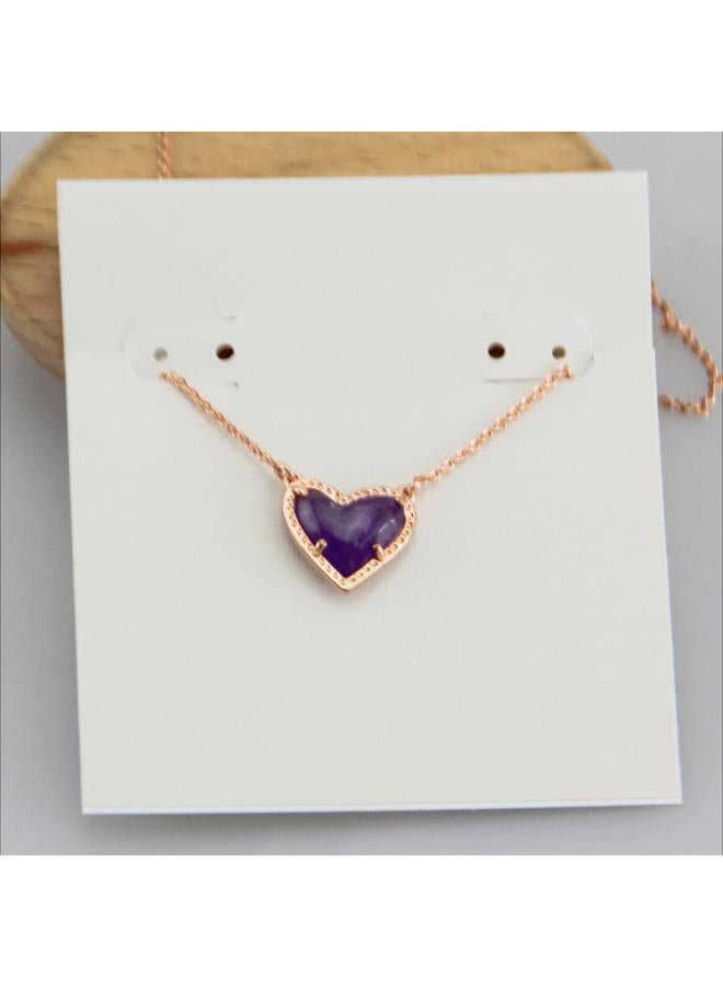Generic - European And American Jewelry Love-shaped Peach Heart Short Necklace Clavicle Chain - Image 1