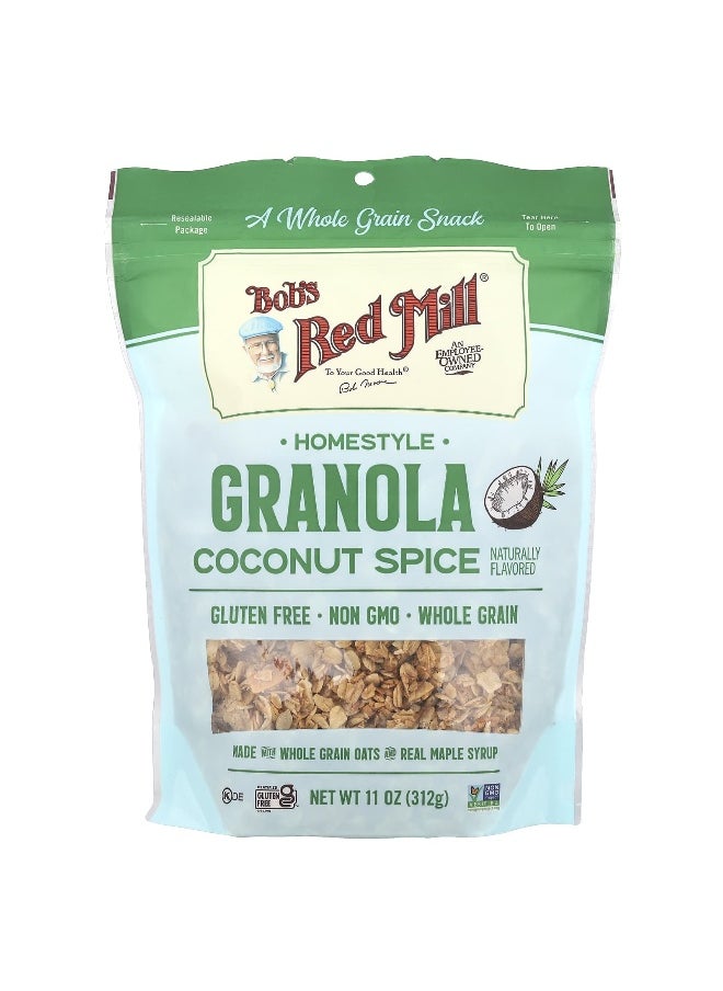 Bobs red mill Bob's Red Mill, Homestyle Granola, Coconut Spice, 11 oz (312 g)  - Image 1
