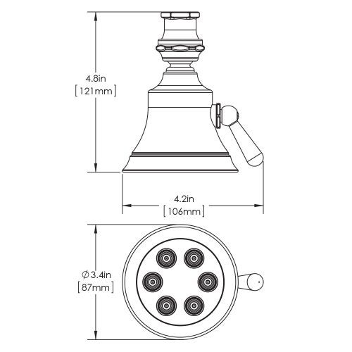 Speakman S-2254-BN Anystream 3-Setting Showerhead for Stylish Bathroom Décor, 2.5 GPM, Brushed Nickel - Image 4
