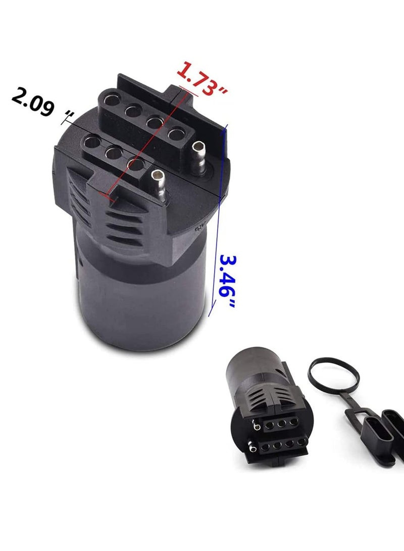 MUNTAQI Trailer Light Adapter 7 to 4,5 Way, 7 Round to 4, 5 Pin Flat Blade RV Boat Connector Plug for Tow Hitch and Redline Tailgate LED - Image 4