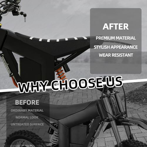 BAOUFF Seat Cover for Tutti Soleil 01,PVC Non-Slip Dirt Bike Cushion Cover for Tuttio Soleil01 Electric Bike Off Road-Black - Image 5