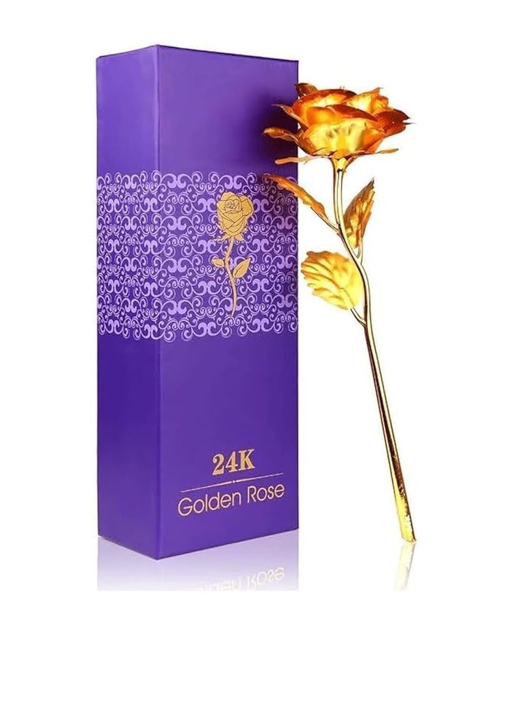 Cool Baby COOLBABY Creative 24K Gold Foil Rose Blooming Gift Romantic Gift with Box Handmade Love Eternal Gold Rose - Image 1