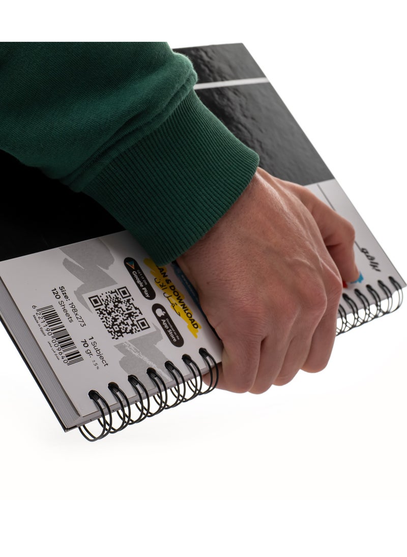 Bravo Bravo Link Notebook - Hard Cover - 120 Sheets - 1 Subject - Lime Green  - Image 4